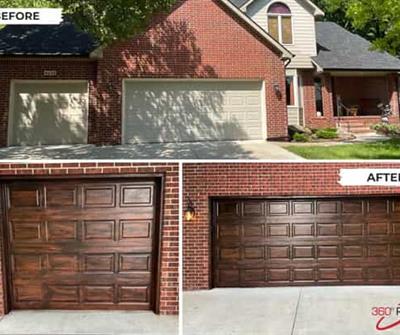 Hand painted Faux Wood Finish Photo