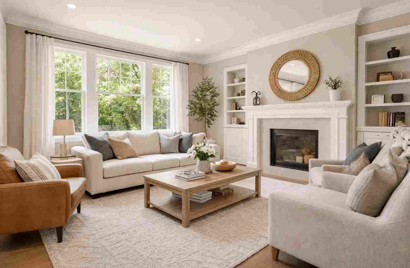 Freshly painted interior walls in modern Nashville home