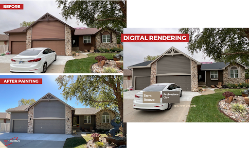 digital rendering of home color change